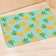 Blue Pineapple Print Door Mat