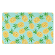 Blue Pineapple Print Door Mat