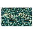 Green Geometric Abstract Door Mat