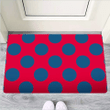Red And Blue Polka Dot Door Mat