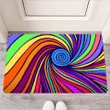 Abstract Psychedelic Colorful Wave Door Mat