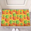 Neon Yellow Pineapple Hawaiian Print Door Mat