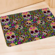 Sugar Skull Mexican Floral Door Mat