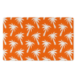 Orange Hawaiian Palm Tree Print Door Mat
