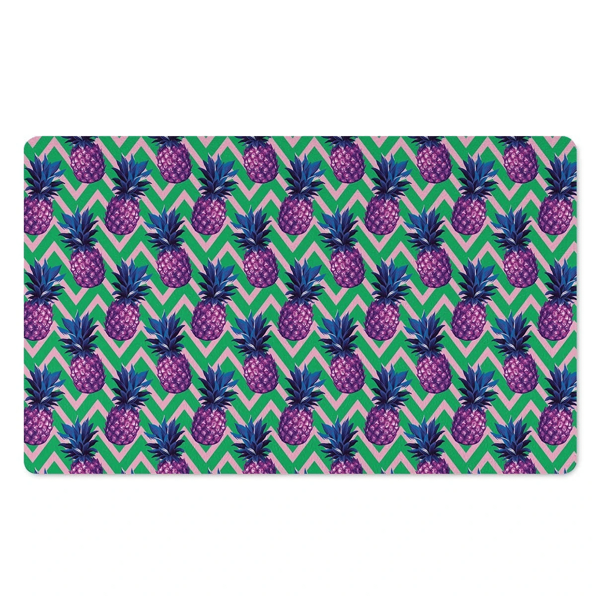 Abstract Hawaiian Pineapple Print Door Mat