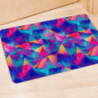 Rainbow Triangle Geometric Door Mat