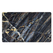 Black Gold Cracked Marble Door Mat