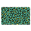 Green Leopard Door Mat