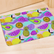 Neon Mix Fruit Pineapple Hawaiian Print Door Mat