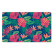 Hibiscus Hawaiian Flower Print Door Mat