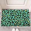 Green Leopard Door Mat