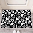 Black Skull Door Mat