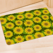Sunflower Flower Print Door Mat