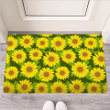 Sunflower Flower Print Door Mat