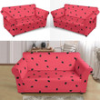 Red Theme Watermelon Texture Sofa Cover