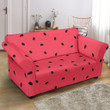Red Theme Watermelon Texture Sofa Cover