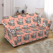 Cool Raccoon Heart Pattern Nice Design Sofa Cover