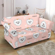 Pretty Pomeranian Pattern Cute Style Sofa Cover