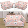 Pretty Pomeranian Pattern Cute Style Sofa Cover