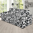 Nice Black And White Gear Design Sofa Cover