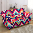 Colorful Design Zigzag Chevron Pattern Sofa Cover