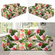 Enticing Heliconia Hibiscus Leaves Design Sofa Cover
