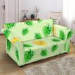 Light Green Theme Hop Graphic Decorative Pattern Sofa Cover