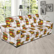 Delicious Hamburger On Classic Plaid Design Sofa Cover