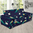 Beautiful Tail Of Peacock Flower Design Sofa Cover