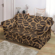 Cute Coffee Bean On Brown Background Awesome Design Sofa Cover