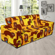 Otter Wild Animal On Yellow Design Sofa Cover