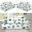 Cactus In Various Shapes Design Sofa Cover