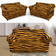 Black And Gold Bengal Tigers Skin Pattern Sofa Cover