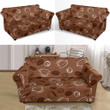 Nice Design Coffee Cup And Coffe Bean Pattern Sofa Cover
