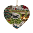 Amazing Green Theme Heart Ornament Night Pug Dog