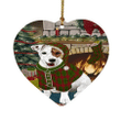 The Stocking Was Hung Jack Russell Terrier Dog Heart Ornament