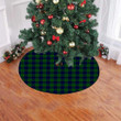 Lovely Green Background Keith Modern Tartan Tree Skirt Christmas