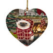 Cool Red Heart Ornament The Stocking Was Hung Siamese Cat