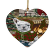 Nice Heart Ornament Atmosphere Red Green Clothes Of French Bulldog