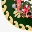 Cool Hawaiian Quilt Pattern Beauty Tree Skirt Green And Beige