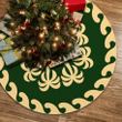Excellent Tree Skirt Green And Beige Hawaiian Quilt Pattern Coconut Love