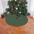 Green And Pink Background Mackinnon Hunting Ancient Tartan Tree Skirt Christmas
