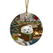 Funny American Eskimo Dog I Love My Domestic Pet Ornament