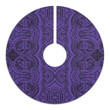 Cool Polynesian Symmetry Violet Design Tree Skirt
