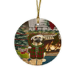 I Love My Domestic Pet Afghan Hound Dog On Day Ornament