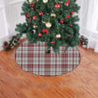 Red And Grey Clayton Tartan Tree Skirt Christmas