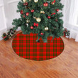 Beautiful Red Background Livingstone Modern Tartan Tree Skirt Christmas