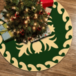 Classic Green And Beige Tree Skirt Hawaiian Quilt Pattern Flower And Plants