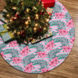 Ideal Tree Skirt Hawaii Tropical Flowers Palm Leaves Hibiscus Strips