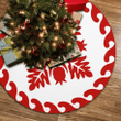 Cool Tree Skirt Red White Hawaiian Quilt Pattern Palm Tree And Pineaple